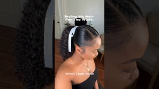 Easy protective hairstyle for the week! #naturalhairstylesideas #naturalhairinspo #protectivestyles