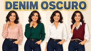 DARK DENIM: 10 COLORS that pair perfectly for mature women!