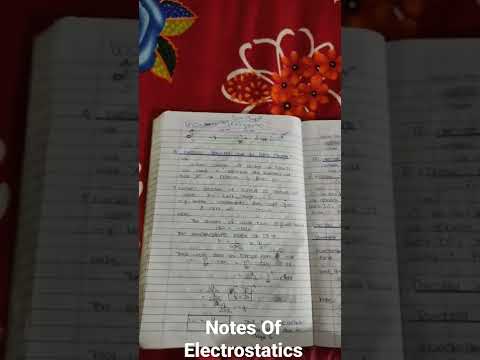 Notes Of Physics Chapter 8 Electrostatics Class 12 HSC Board .#shorts #notes .