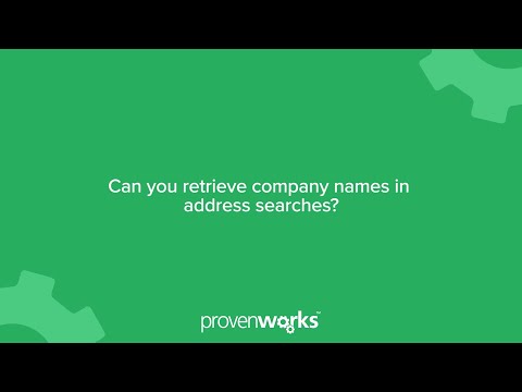 Can you retrieve company names in an address search | Salesforce CRM