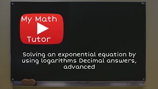 ALEKS | Solving an exponential equation by using logarithms: Decimal answers, advanced