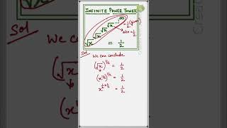 Maths Infinite Power Tower Problem #maths #matholympiadproblem #cbsemaths #mathstricks #algebra