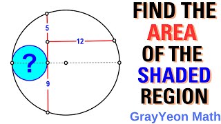 Find the area of the blue circle #geometryskills #mathpuzzles #thinkoutsidethebox