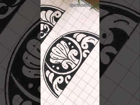 Step-by-step Mandala Pattern Drawing 💖#mandaladrawing #mandalapattern #easymandalaart #youtubeshorts