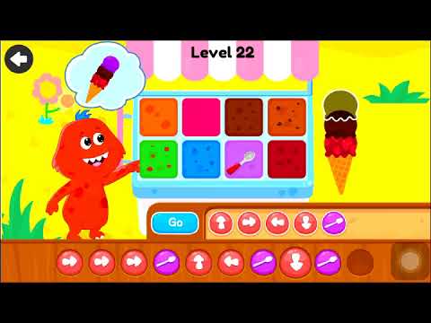 Icecream time | Sequences | level 1 to 45 by Kidlo Coding