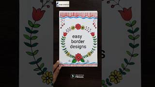 Easy border design for project | file decoration ideas | 10 border designs | assignment #shorts #art