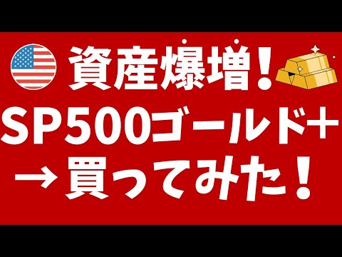 【資産爆増】S&P500ゴールドプラス→買ってみた！米国株と金に投資