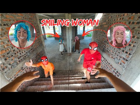 SPIDER-MAN PARKOUR Vs SMILING WOMAN REAL LIFE ESCAPE IN ABANDONED HOUSE (Horror Parkour POV)
