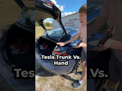 Tesla Trunk Chop Challenge #shorts