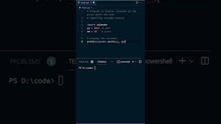 Calendar module in Python #Shortspython @RealCodeGuru