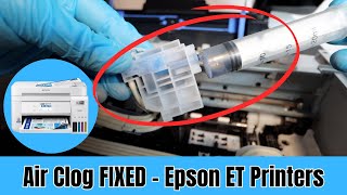 How To Remove Air Clogs On Your Epson Printer Again - Epson Eco Tank Models