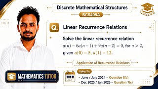 Recurrence Relation Q8C | VTU 4th Semester BE Exam Question