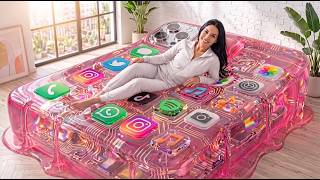 Surreal Bedroom Bed Design In 4k | Satisfying ASMR Foley Sounds | Unreal Sleeping Concepts