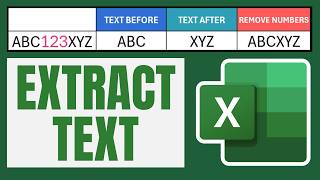 Extract TEXT Before or After NUMBERS in Excel | REGEX Formula