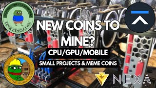 New Meme & Small Coins To Mine | GPU/CPU/Mobile Mining | Small Coins To Mine 2023/24 | Spec Mining