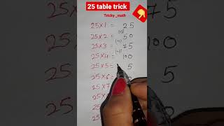 maths #table trick #trickymath #shortsvideo