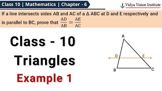 Triangles - Example 1 🌟 Class 10 Maths Chapter 6 🌟 CBSE, NCERT 🎯
