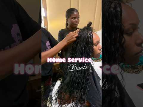 Home service boho knotless braids with human hair in Lagos!! 😘✨🇳🇬