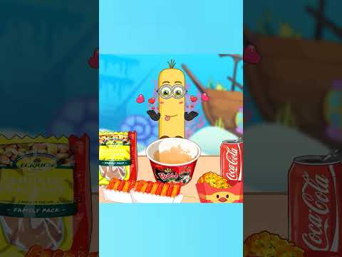 Minion Asmr Mukbang Under Ocean 🌭🍜