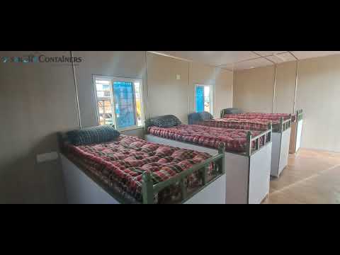 Labour Cabin | Bunkbeds Cabins | 24'x10'x8.5' | With Attached Toilet-cum Bathroom | At Low Price