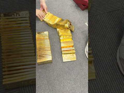 Gold Bars Arranged Beautifully 👍 #goldbars #goldcollection #luxury #shorts