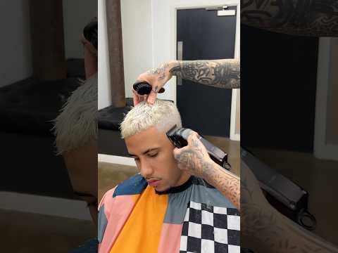 From black hair to bright blonde!