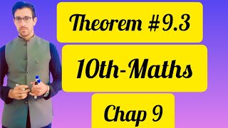 Class 10th Theorem 9.3 chapter 9 class 10 | 10th class maths solutions. easy method