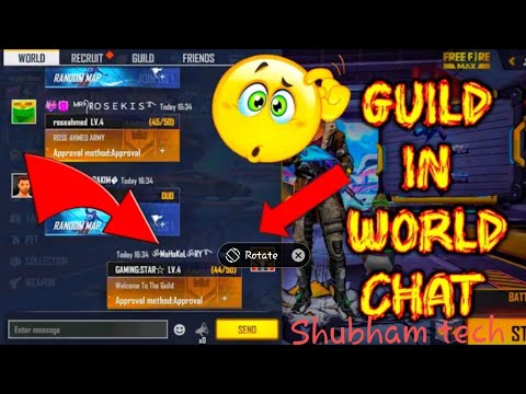 HOW TO SEND GUILD INVITE IN WORLD #freefire #Shubham tech