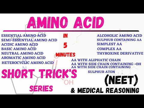 Amino Acid Trick Series | IN ONE SHOT | NEET TRICK | NEET SHORT TRICK'S | MEDICAL REASONING | TRICK