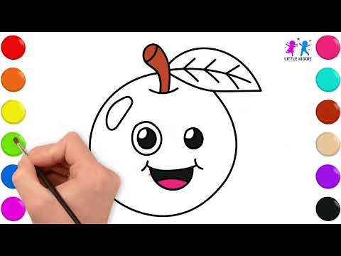 🎨 How to Draw & Color an Orange 🍊 | Fun & Easy Art Tutorial for Kids!