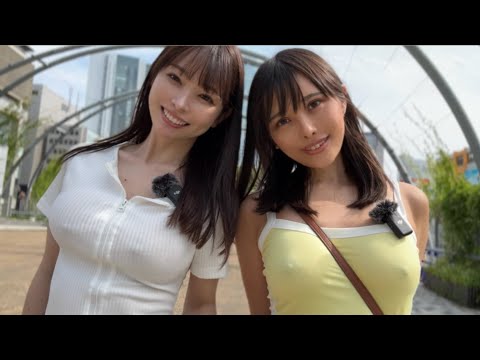 【ノーブラ散歩】人混みでチクが透けすぎてやばい事に...in 渋谷