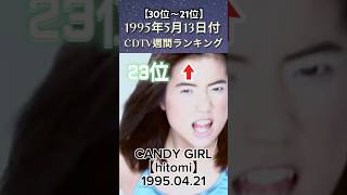 1995年5月13日付 CDTV週間ランキング【30位〜21位】 #CDTV #hitomi #twomix #trf #ガンダム