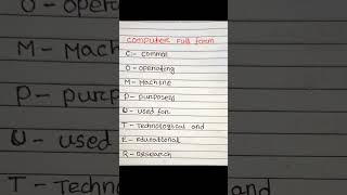 Computer Full Forms....#computer #computerknowledge #computereducation .....