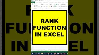 Rank function in Excel #computertricks #excel #exceltips #exceltricks #trending