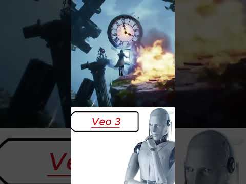 Veo 3 Google: Time Mage vs Chrono Beast – Time Breaks Tonight!#AlienInvasion #EpicSciFi#short