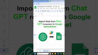 📊📥 Import data from Chat GPT into Google Spreadsheet effortlessly! #chatgpt #googlesheets 💡🖥️