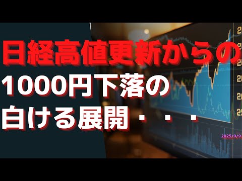日経高値更新からの1000円下落.  非常に白ける展開・・・