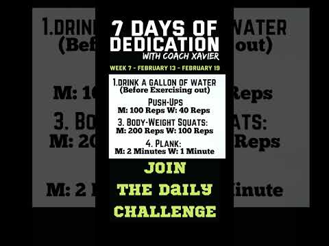 WEEK 7: 7 DAYS OF DEDICATION WITH COACH XAVIER | DAILY CHALLENGE