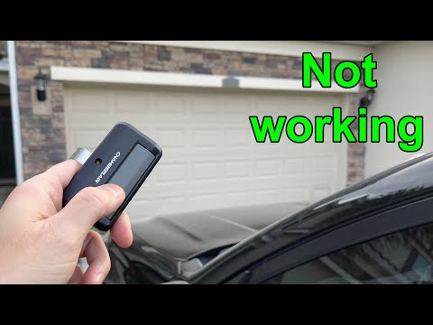 Garage door remote control not working. Program. Battery. Reset.
