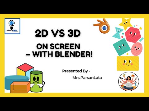 2D vs 3D in Blender for Kids! | Fun Shapes Tutorial with Mentor Mom 🎨🧱 (Beginner-Friendly)