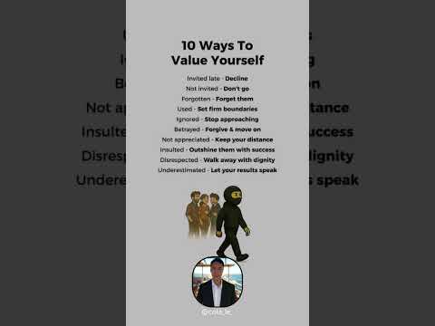 10 ways to value yourself