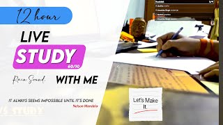 12 hour📚 Study With Me Live | | // lofi music//#studywithme #lofi