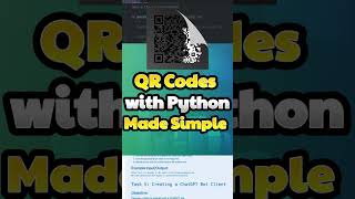 QR code Generation #python #pythonprogramming #learning #qr #qrcode #qrscanner #coding #learnpython