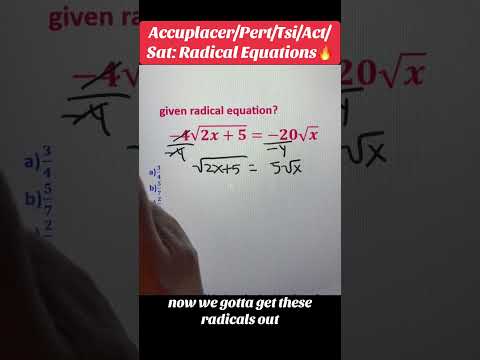 SAT/Accuplacer math: Can you solve this radical equation?🔥 #maths #mathprofessorg #canyousolve