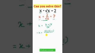A Nice Radical expression #ssccgl2023 #matholympiadquestion #shorts