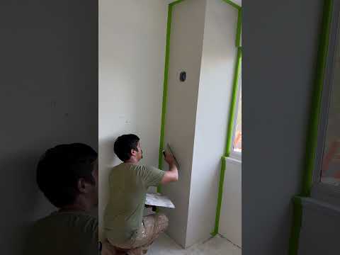 Venetian Plaster Application #venetianplaster #featurewall #pinterestaesthetic #vancouverrenovation