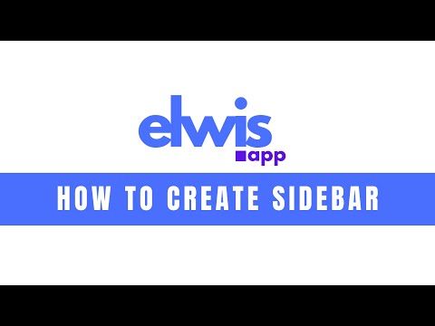 Series of Basic Tutorials - 6.How to create a Sidebar