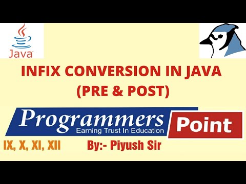 Infix Expression Conversions in Java ( PRE & POST ) for ISC || By : Piyush Sir