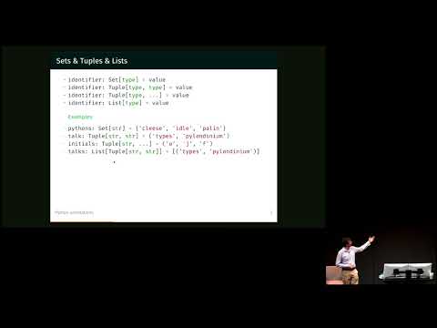 Types: what they are, why to care, and how to use them in Python - O. Ford - PyLondinium18
