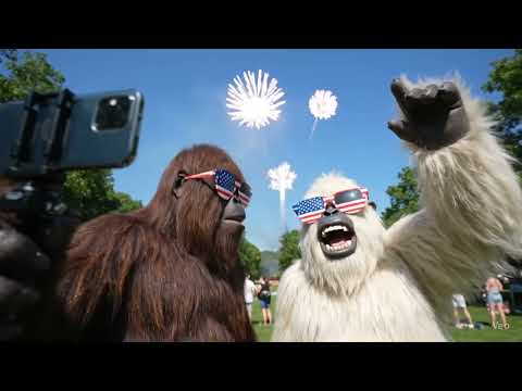 Bigfoot and yeti saying happy 4th of july #bigfootvlog #bigfoot #yeti #july4th #4th #july #holiday